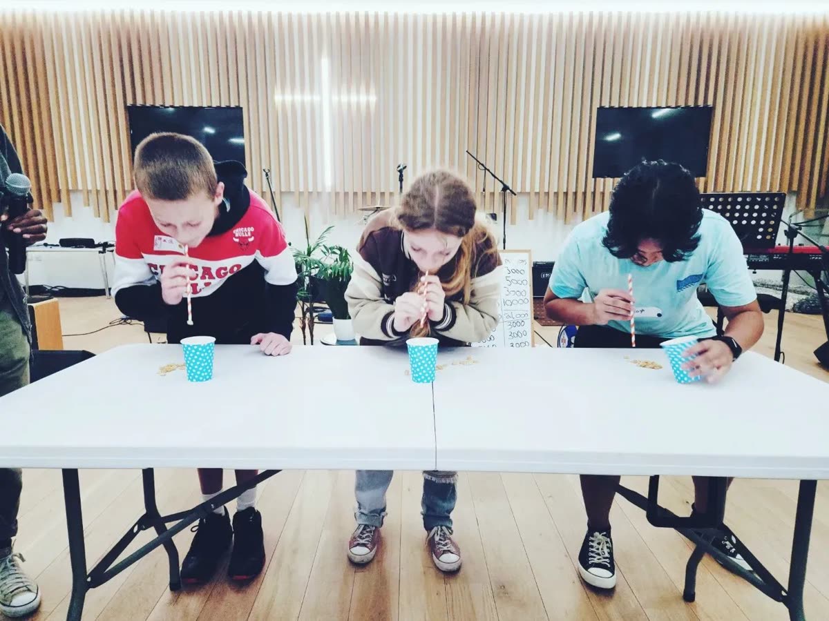 Primary school students in a True Talks activity